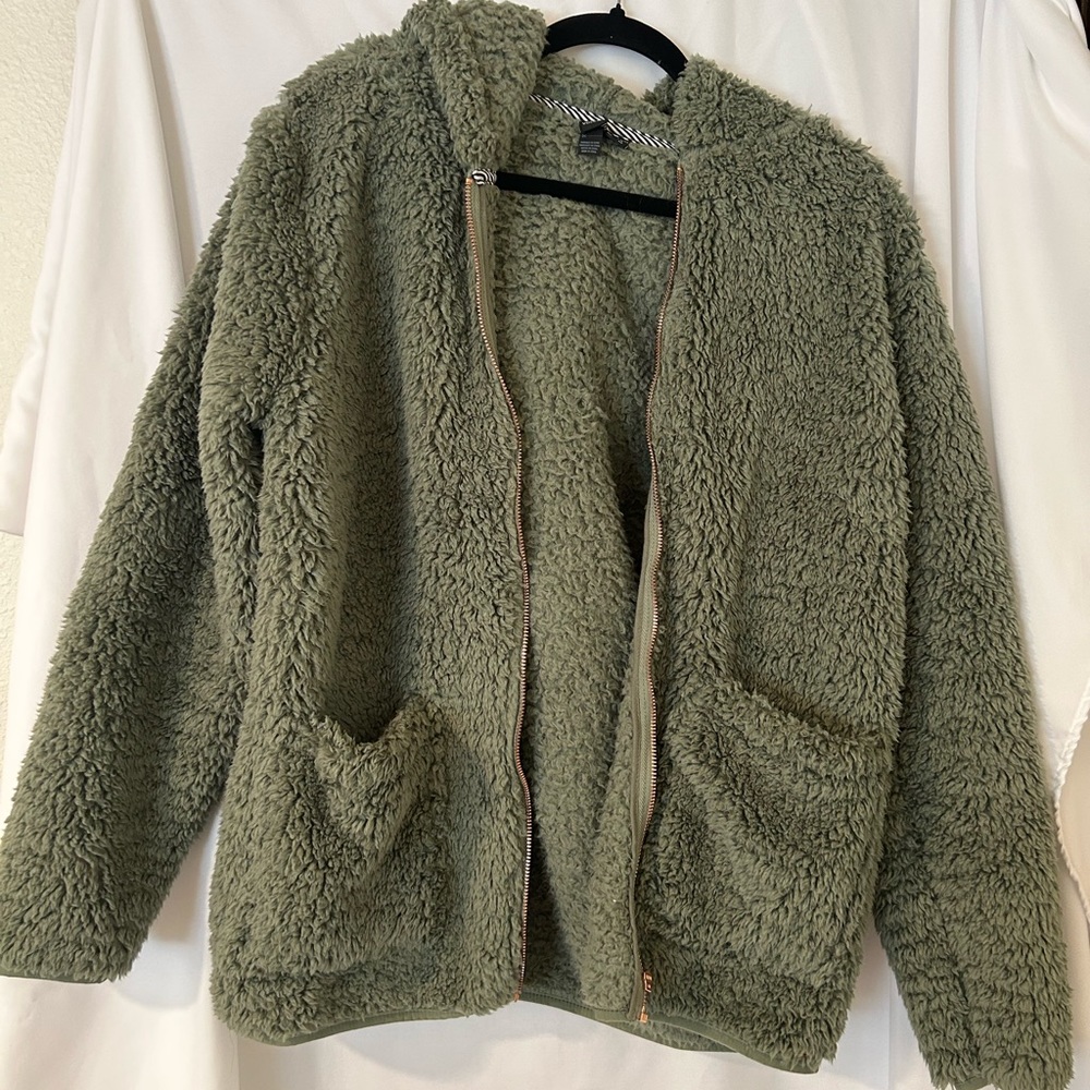 Volcom Sherpa Jacket Size Small Green - image 1